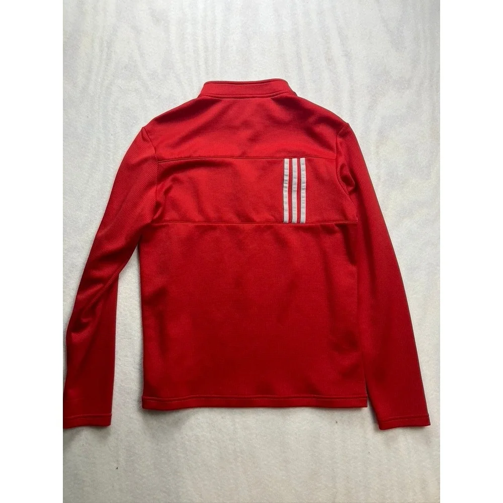 Adidas Men's Red 1/4 Zip‎ Long Sleeve Athletic Training Jacket Size S